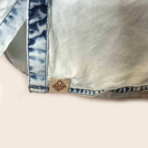 ACID wash denim kids tunic button down tunic dress 🌻💚 - Picture 6 of 7